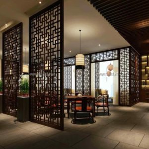 vách ngăn gỗ cho nhà hàng 3