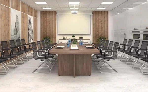 Phòng họp sử dụng ghế nhân viên văn phòng chân quỳ