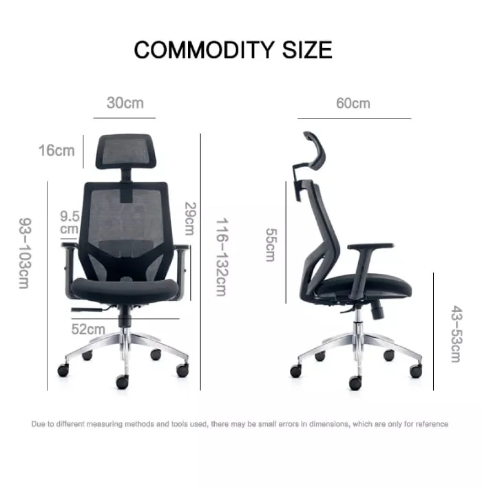 Ghế xoay lưới lưng cao chi tiết