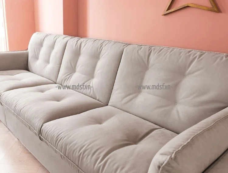 Mẫu ghế sofa văng 3 chỗ ngồi màu ghi