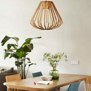 Đèn thả lồng gỗ  3