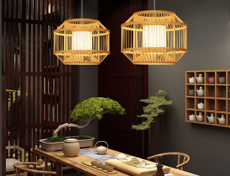 Đèn tre treo trần 4