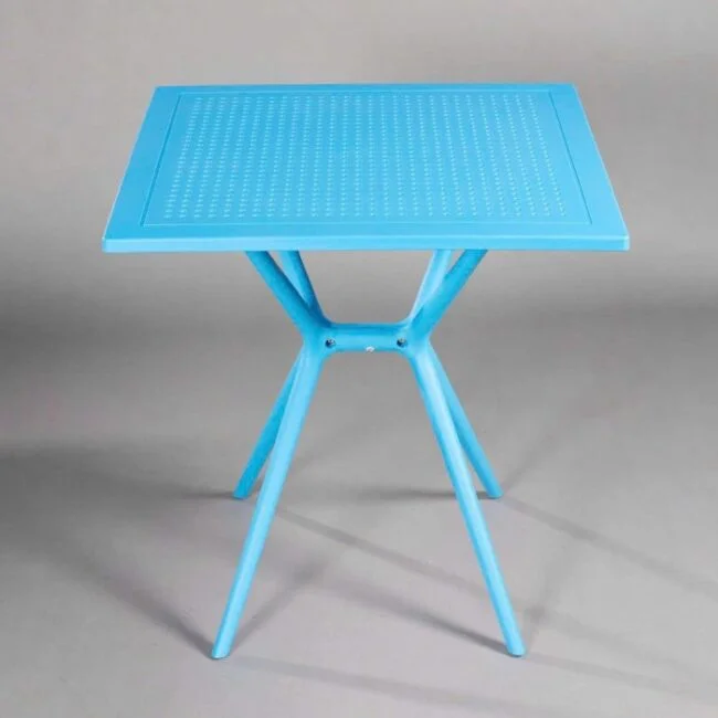 Bàn nhựa cao 75cm màu xanh