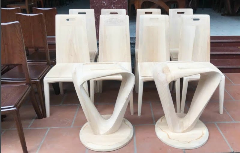Bộ ghế ăn đẹp ghế ăn gỗ tự nhiên dùng cho gia đình nhà hàng 05
