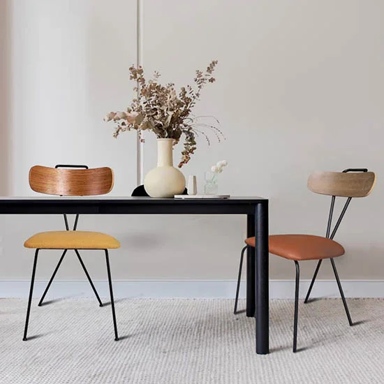 Ghế có mặt ngồi bọc da ghế có tựa ép laminate hai mặt ga08