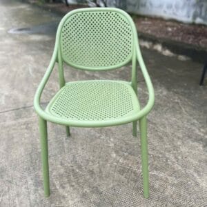 Stackable molded plastic chairs 01