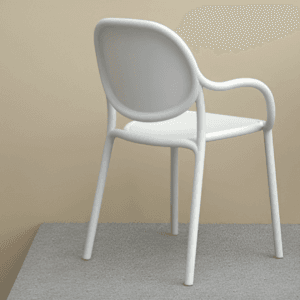 Plastic chair with backrest