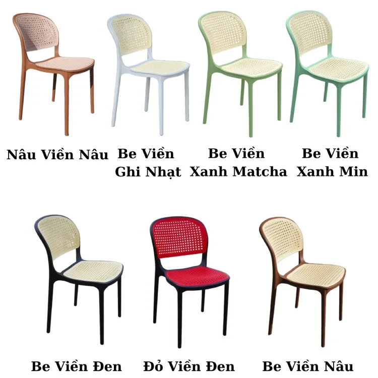 Ghế nhựa đúc giả mây ghế nhựa đẹp cao cấp - Image 2