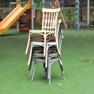 Ghế nhựa lưng sọc ghế nhựa dành cho quán ăn nhà hàng (1)