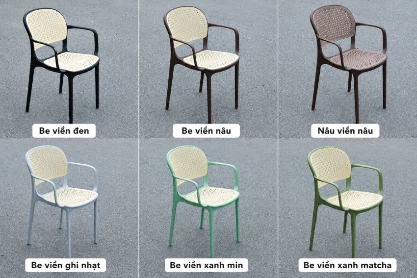 Bảng màu sắc thực tế của Ghế nhựa rẻ đẹp MD-TM09