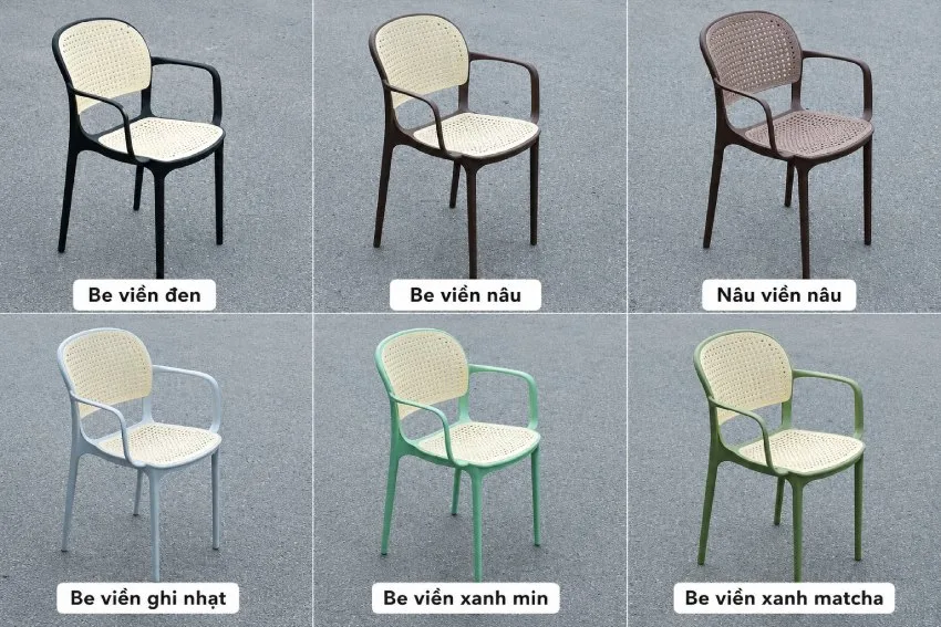 Bảng màu sắc thực tế của Ghế nhựa rẻ đẹp MD-TM09