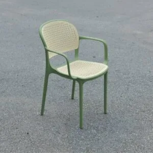 Ghế nhựa rẻ đẹp ghế nhựa đúc giả mây có tay vịn